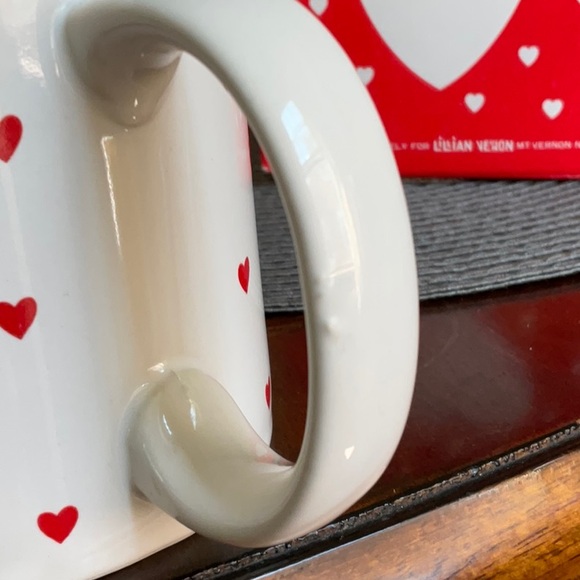 Vintage 1987 Lillian Vernon Heart Mug Set of 2 with Original Boxes No. 9283 - Picture 10 of 16